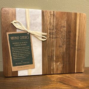 NWT Napa Valley California Charcuterie (Marble and Acacia) / Cheese Board